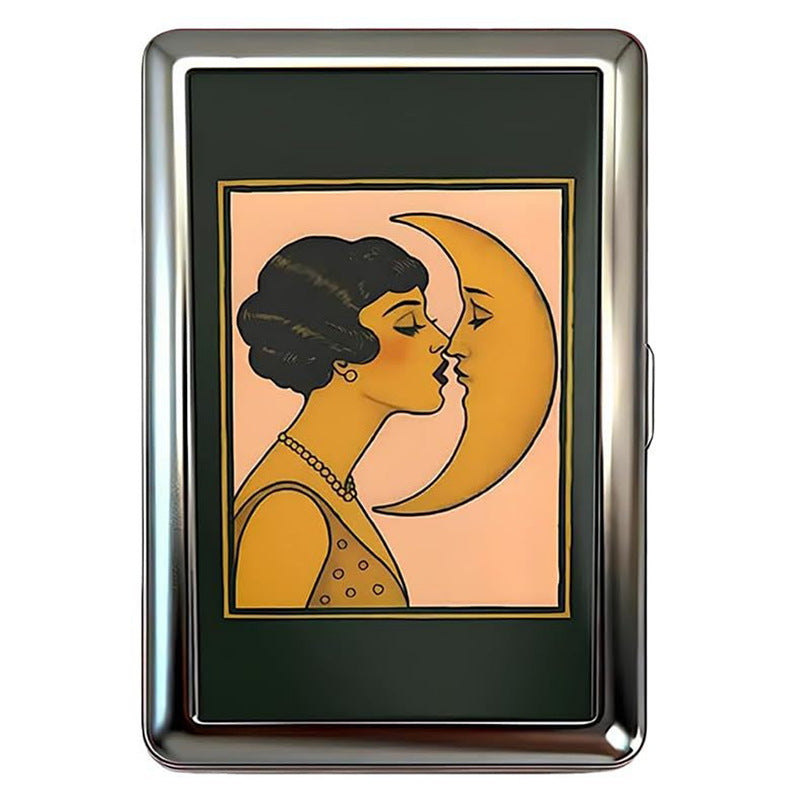 Gildcase art deco card and cash case, printed lid design
