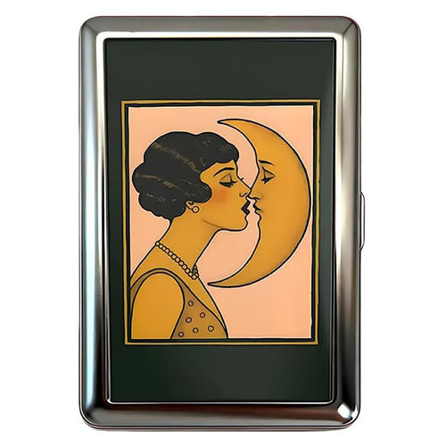 Gildcase art deco card and cash case, printed lid design